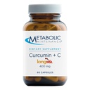 Metabolic Maintenance Curcumin + C - Turmeric Curcumin Supplement with Vitamin C + Black Pepper for Absorption, Rich in Curcuminoids for Antioxidant + Immune Support, Gluten Free - 60 Capsules