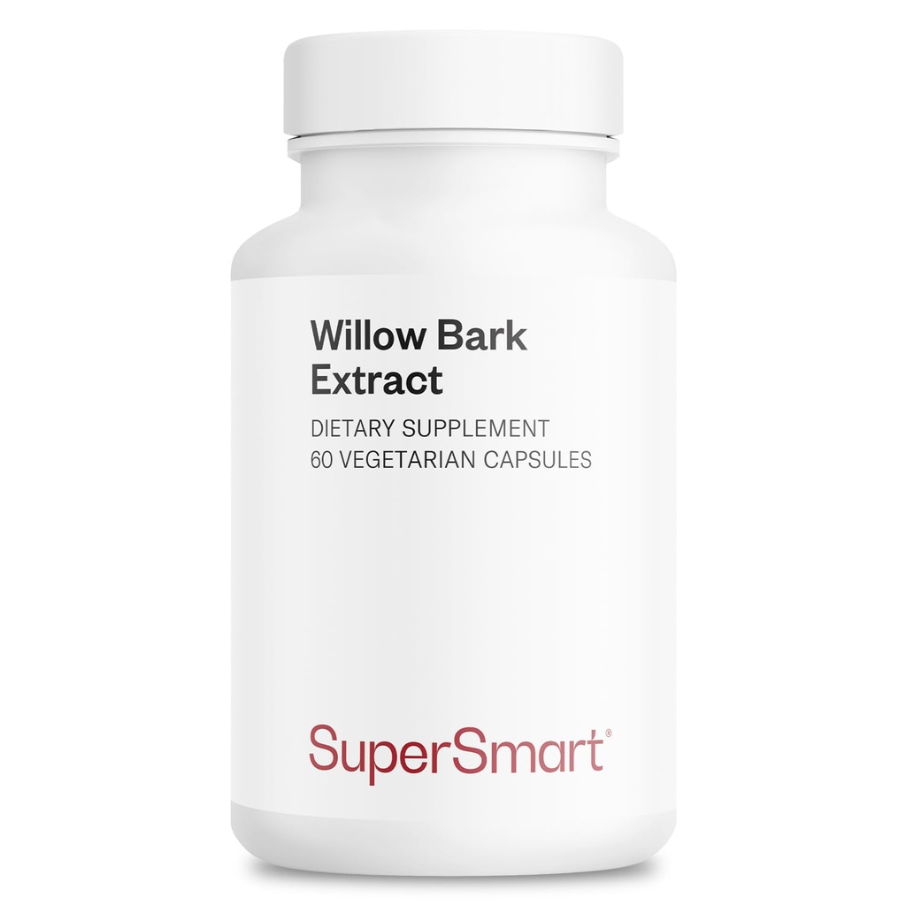Supersmart - Willow Bark Extract 80 mg Per Day (15% Salicin) - General Health - Plant Extract Supplement | Non-GMO & Gluten Free - 60 Vegetarian Capsules