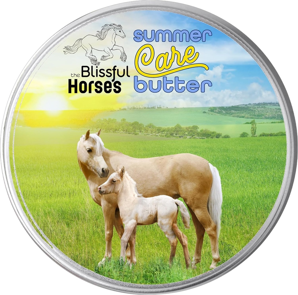 The Blissful Horses Summer Care Sun Butter, Gentle Horse Sunscreen, Easy-to-Apply Equine Sunblock Solution, Must-Have Horse Essentials for All Day Sun Protection, 4 oz.