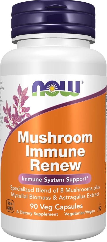 NOW Foods Supplements, Immune Renew™ with Astragalus Root Extract, Immune System Support*, 90 Veg Capsules