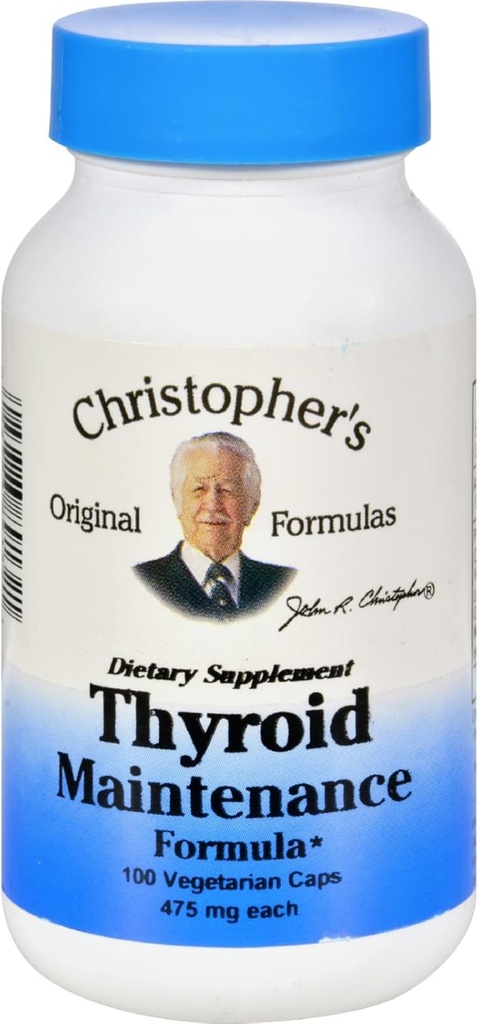 Christopher's Thyroid Maintenance - 485 mg - 100 Vegetarian Capsules