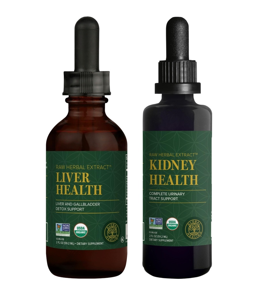 Global Healing Center - Liver Health & Kidney Health - Supports Liver and Gallbladder, Kidney Cleanse & Stones Dissolver