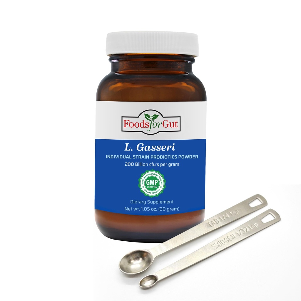 Foods For Gut Lactobacillus Gasseri Probiotic Powder 200 Billion cfu's | Made in USA | Weight Control | Promote a Well-Balanced microbiome | High Potency | L.Gasseri | 30 Grams (1.05 Oz)