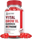 Justified Laboratories Vital Grow XL Extreme 2000MG Performance Gummies Advanced Formula Formulated with ACV Pomegranate Beet Juice Powder B12 Vegan Non GMO 60 Gummys