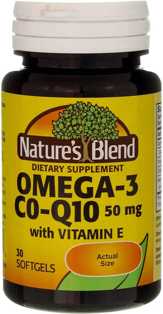 Nature's Blend Co-Q10 & Omega-3 30 Sgels
