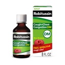 Robitussin Cough and Chest Congestion DM, Cough Suppressant and Expectorant, Raspberry Flavor - 8 Fl Oz Bottle