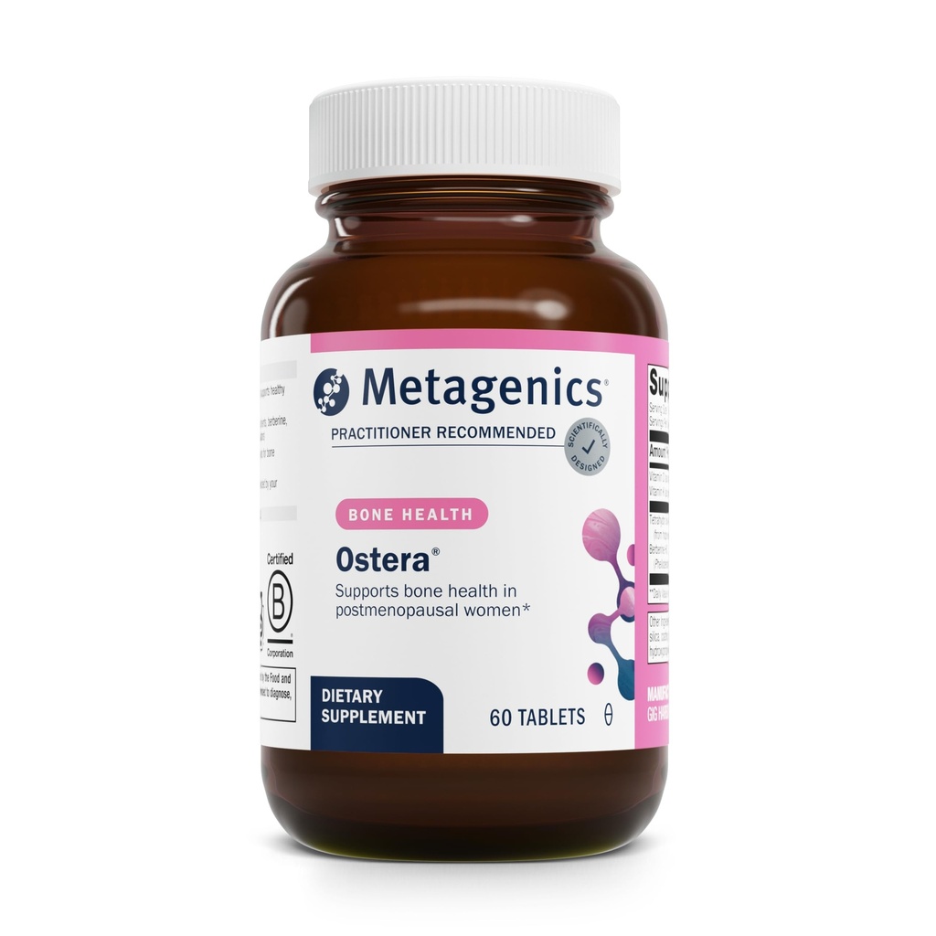 Metagenics Ostera - Bone Support Supplement for Postmenopausal Women* - with Berberine, Vitamins D & K - with SKRMs for Healthy Bone Remodeling & Strength* - Non-GMO, Gluten-Free - 60 Tablets