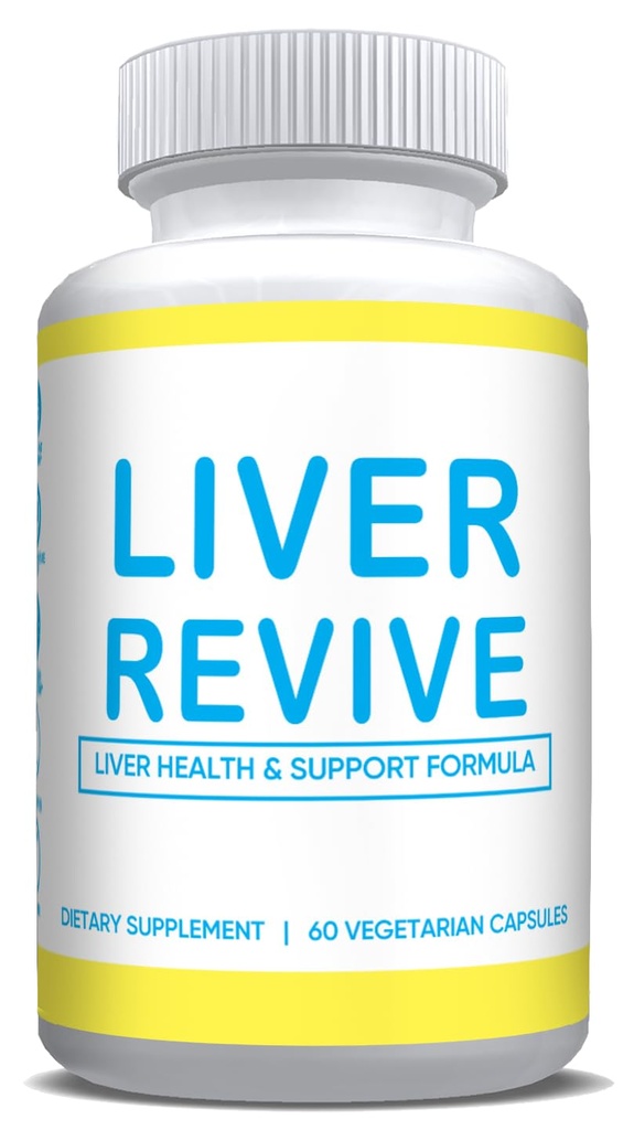 Liver Revive Natural Detox, Cleanse & Support Formula Repair w/ Artichoke, Milk Thistle, Dandelion Root, Beetroot, Milk Thistle Liver Defense Supplement Healthy Liver Function 60 Vegetarian Capsules