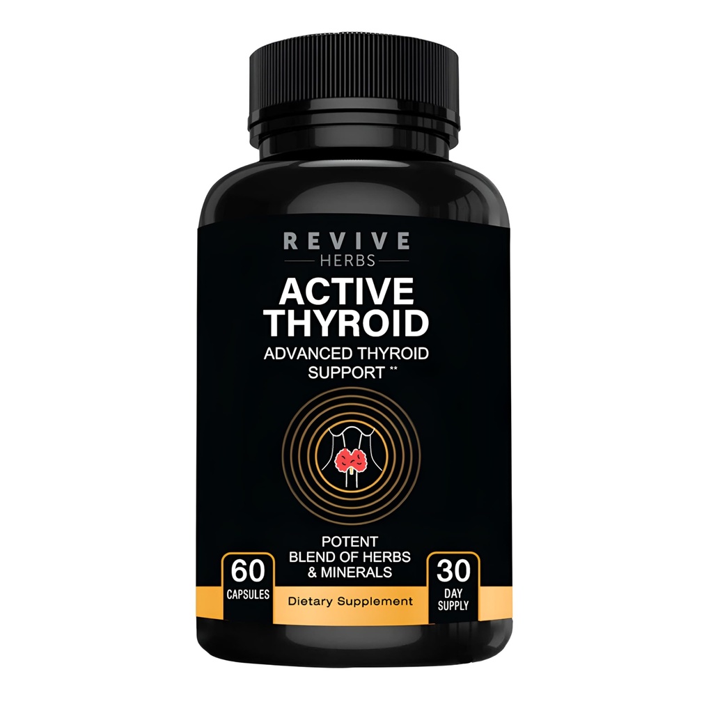 Thyroid Support: Powerful Blend of Ashwagandha, Iodine, Selenium, Magnesium, Zinc, Vitamin B12 & More for Optimal Health - 60 Capsules
