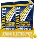 Vitalyte Electrolyte Powder Drink Mix, Isotonic Electrolyte Hydration Mix, Gluten Free Post Workout Powder Mix, Pack of 2, 35 oz. Each, Lemon Flavor