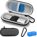 Case for KardiaMobile 1L 6L Personal EKG Monitor, Hard Travel Carrying Case for AliveCor Kardia Heart Monitor EKG/ECG, Portable Heart Rate Monitor Bag Storage Organizer with Pill Box & Carabiner Clip