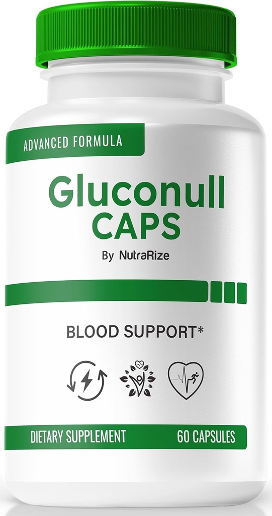 Gluconull Caps, Official Gluco NullCaps Formula, Pure Support for Stable Levels and Fuel Energy for Overall Health, All-Natural Ingredients, Gluco Null Glyco Optimizer (60 Capsules)