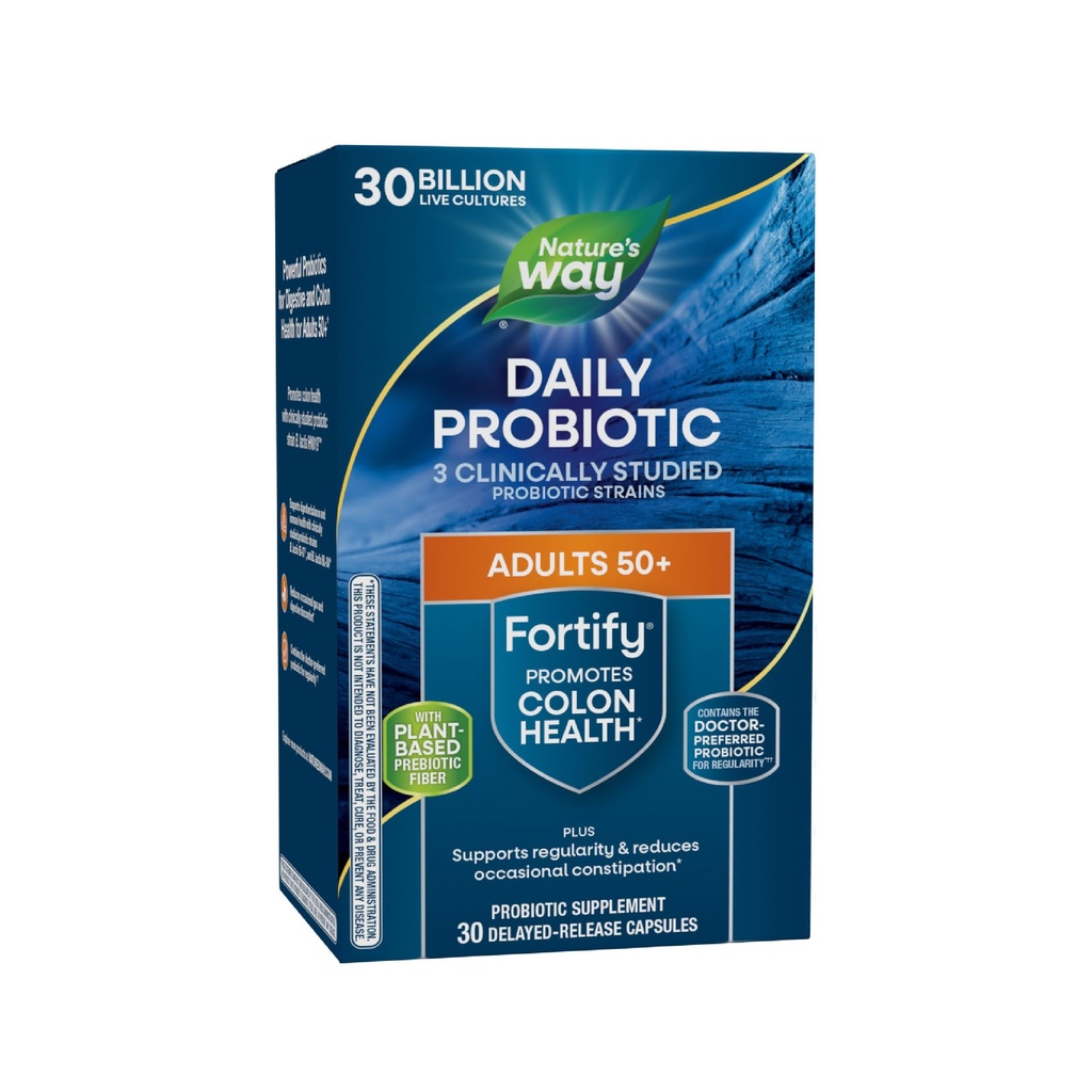 Nature's Way Fortify 30 Billion Daily Pre+Probiotic for Adults 50+, 30 ct