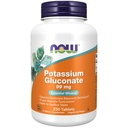 NOW Foods Supplements, Potassium Gluconate 99mg, Easier to Swallow, Essential Mineral*, 250 Tablets
