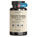 VINATURA Cistanche with Horny Goat Weed 60% Icariin - 1250mg per Serving, Cistanche Tubulosa, Cistanche Supplement Men, Energy, Strength Cognitive *USA Made and Tested* - 60 Capsules 30 Servings