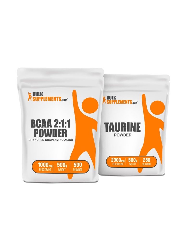 BulkSupplements BCAA 2:1:1 500g + Taurine 500g Bundle
