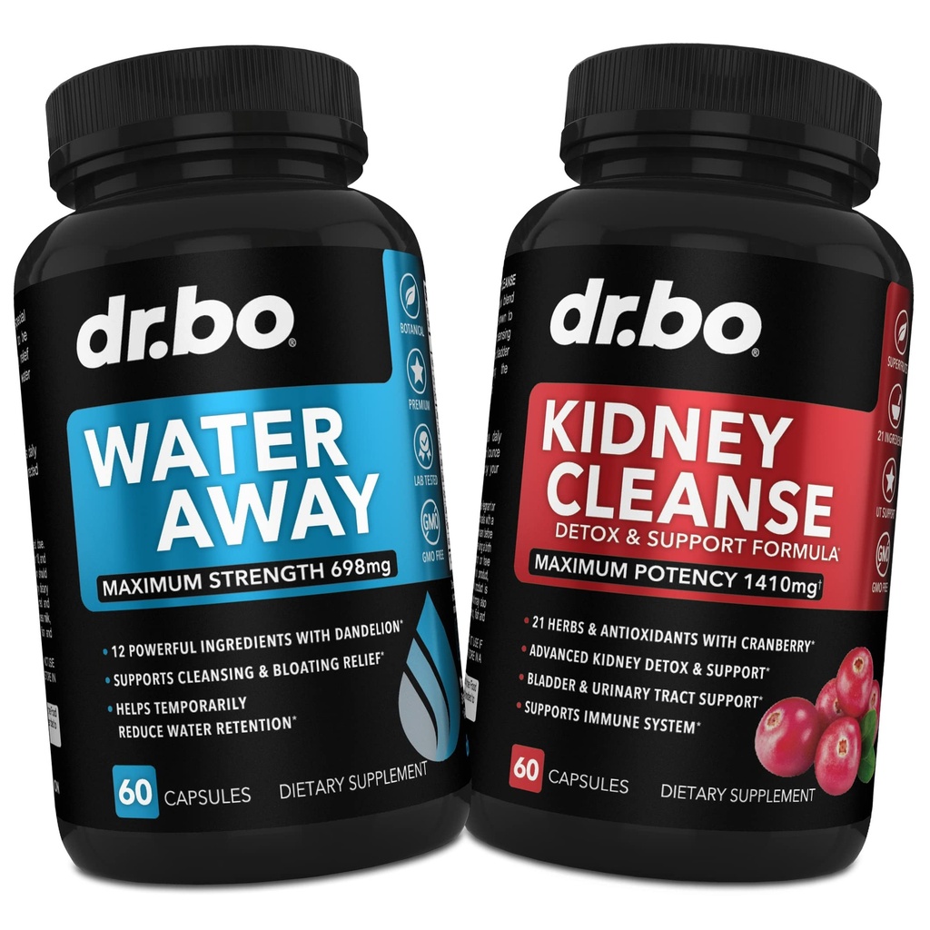 Water Pills Diuretics for Water Retention - Kidney Cleanse Detox Support Supplement - Away Herbal Diuretic Supplements - Help Repair Kidneys, Bladder Control & Urinary Tract Health Renal Formula