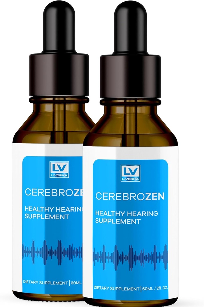 2 Pack - Cerebrozen Ear Drops - Cerebrozen, Cerebrozen 24, Cerebrozen 360 Hearing Support, Cerebrozen Drops, Cerebrozen Liquid, Cerebrozen Drops for Ears, 2 Bottles for 2 Months