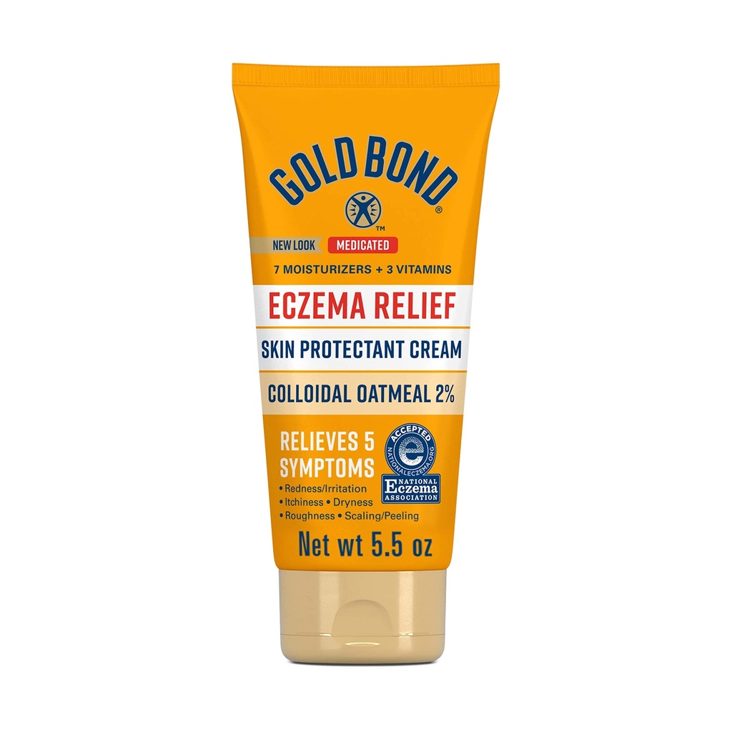 Gold Bond Medicated Eczema Relief Skin Protectant Cream, 5.5 oz., with 2% Colloidal Oatmeal
