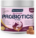 Probiotics for Dogs - Dog Probiotics for Digestive Health, Prebiotic, Digestive Enzymes for Dogs with Pumpkin, Omega-3, Support Gut, Immune, Diarrhea, 120 Soft Chews
