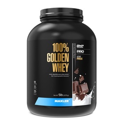 Maxler 100% Golden Whey Protein - 22g of Protein per Serving - Whey Protein Powder for Pre Post Workout - Fast-Absorbing Whey Concentrate, Isolate & Hydrolysate Blend - Rich Chocolate Protein 5 lb