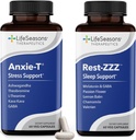 LifeSeasons Anxie-T with Rest-ZZZ - Supports Mood & Full Night's Sleep - Naturally Ease Muscle Tension & Restlessness - 120 Capsules