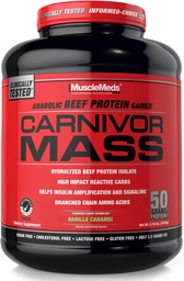 MuscleMeds Carnivor Mass Diet Supplement, Vanilla Caramel, 5.78 Pound (002658)