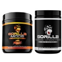 Gorilla Mind Pre Workout (Orange Rush) + Creatine (100 Serv.) - Comprehensive Stack for Improved Strength, Power Output, and Muscle Size