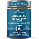 Vitality Cortisol Supplement - Fight Fatigue, Feel Calm & Balanced - Healthy Cortisol, Focused Energy, Adrenal Support - Ashwagandha Supplement with Rhodiola, L-Tyrosine, Magnolia - 60 Veg Capsules