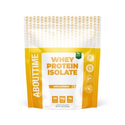 About Time Unflavored Whey Protein Isolate Powder 26g, Natural Ingredients, Non-GMO, Gluten-Free, Lactose-Free, No Artificial Sweeteners, Low Carb, 32 Servings