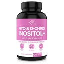 Optify Myo-Inositol & D-Chiro Inositol Supplement for Women | 40:1 Ratio Plus Folate and Vitamin D | Support Healthy Hormonal Balance, Regular Cycles, & Ovarian Health (120 Count (Pack of 1))