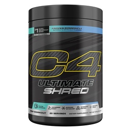 Cellucor C4 Ultimate Shred Pre Workout Powder, Metabolism Supplement with Cayenne Extract+300mg Caffeine+TeaCrine+Dynamine - Frozen Bombsicle, 20 Servings