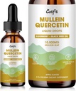 Catfit Lymphatic Drainage Drops for Lungs - Mullein Leaf Extract Liquid Supplement - Lung Cleanse for Smokers - Powerful Mullein Tincture for Immune, Skin and Respiratory Health Support - 1 Fl Oz