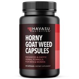 Horny Goat Weed Capsules for Men & Women - Extra Strength Performance & Energy Support with Tongkat Ali, Muira Puama, and Saw Palmetto - 1 Month Supply Herbal Supplement for Increased Endurance