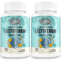 Liposomal Bovine Lactoferrin 1000 mg - for Iron Absorption & Immune Function Lactoferrin Supplements for Adults, 60 Softgels (2 Bottle)