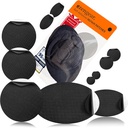 aZengear Repair Patches - Waterproof, Self-Adhesive, Tear-Cold-Heat-Resistant Polyester Fabric to Fix Down Jacket, Puffer, Snowsuit, Shoe, Tent, PVC, Clothing, Upholstery (Black)