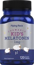 Piping Rock Kids Melatonin 1mg | 120 Chewable Tablets | Supplement for Children | Vegetarian,Non-GMO, Gluten Free
