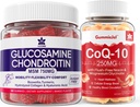 Sugar Free Glucosamine Chondroitin MSM 120 Counts + CoQ10 250mg Filled Gummies 60 Counts
