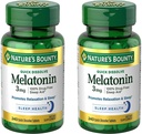 Nature's Bounty Melatonin 3mg, 100% Drug Free Sleep Aids for Adults, Supports Relaxation and Sleep, Dietary Supplement, 240 Count (Pack of 2)