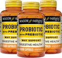 Mason Natural Probiotic with Prebiotic, 120 Day Supply for Normal Digestive Function & Improved Gut Health, 3 Pack