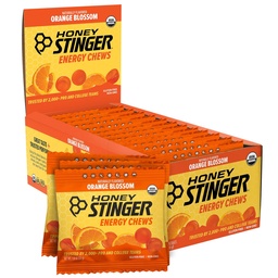 Honey Stinger Organic Orange Blossom Energy Chew, Gluten Free & Caffeine Free, for Exercise, Running and Performance, Sports Nutrition for Home & Gym, Pre and Mid Workout, 12 Pack, 21.6 Ounce