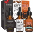 3 Pack Beard Oil for Men, Conditioning and Moisturizing for Better Beard Growth - Gift Set (Fengyin Green Tea/Glamour movement/Azure)