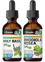 BIO KRAUTER Holy Basil Tincture 2 Fl. Oz. & Rhodiola Rosea Tincture 2 Fl. Oz.