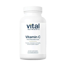 Vital Nutrients Vitamin C 1000mg (100% Pure Ascorbic Acid) - Vegan Antioxidant Supplement for Immune Support and Iron Absorption* - Gluten, Dairy and Soy Free - Non-GMO - 120 Capsules