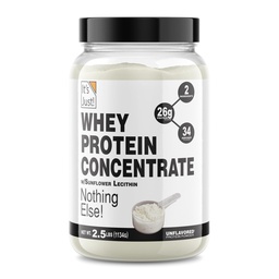 It's Just! - 100% Whey Protein Concentrate, Made in USA, Premium WPC-80, No Added Flavors or Artificial Sweeteners (2.5 Pound, Unflavored)