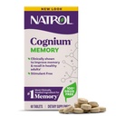Natrol Cognium Memory, Brain Health Supplements for Adults, Brain Memory Supplements, Enhances Mental Agility in Healthy Adults, 60 Tablets, Up to a 30 Day Supply