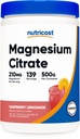 Nutricost Magnesium Citrate Powder (Raspberry Lemonade, 500 Gram)