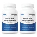 Fairhaven Health FertilAid for Men Fertility Supplements for Men Two Month Supply | Count, Motility Support Pre-Conception for Him | Male Fertility Support Includes L-carnitine, Zinc | 2 Bottles