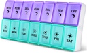 DANYING Large Pill Organizer 2 Times a Day, Weekly Pill Box 2 Per Day, AM PM Pill Case, Pill Container 7 Day, Vitamin Case Twice a Day