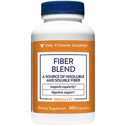 The Vitamin Shoppe Fiber Blend, Natural Source Insoluble and (300 Capsules)